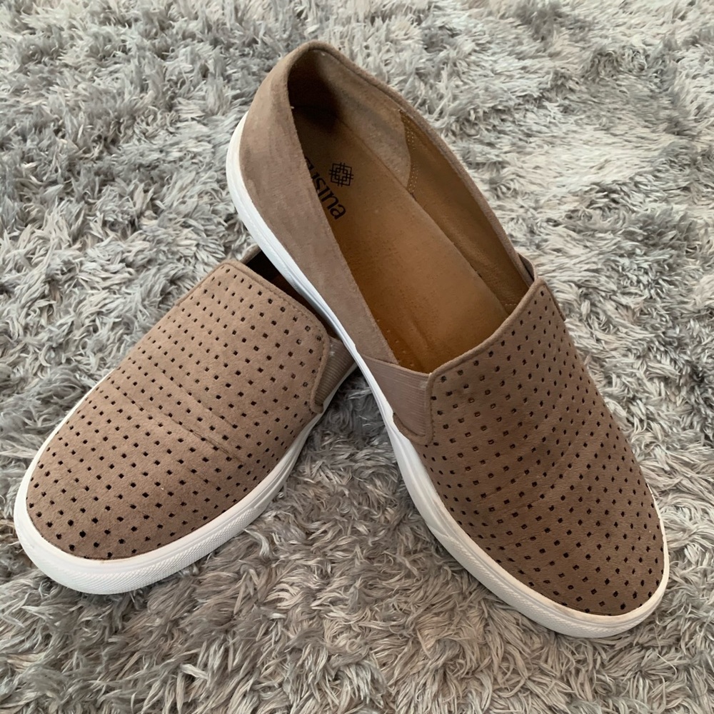 Susina tan slip on sneakers